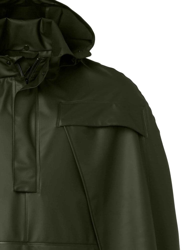 Stratus Rain Poncho Dark Green, view: 2