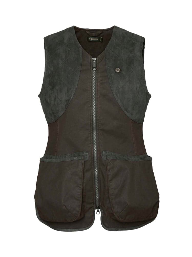 Vintage Dogsport Vest Women Leather Brown, view: 0