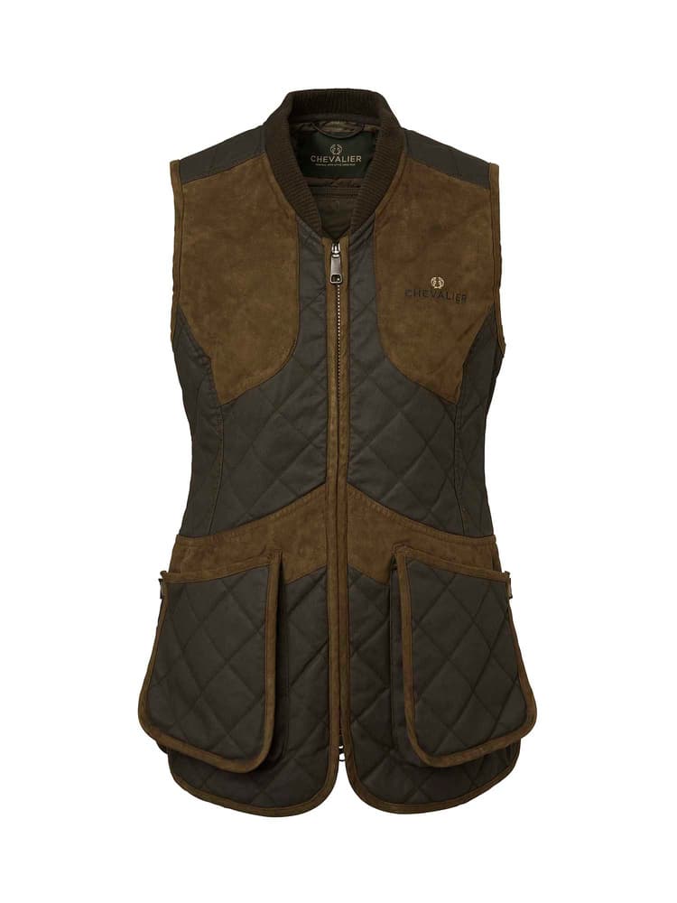Vintage Original Shooting Vest Women Leather Brown, view: 0