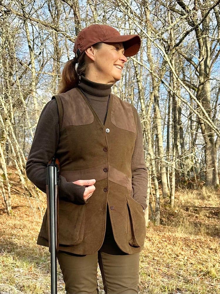 Elemore Moleskin Shooting Vest Women Forest Green, view: 1