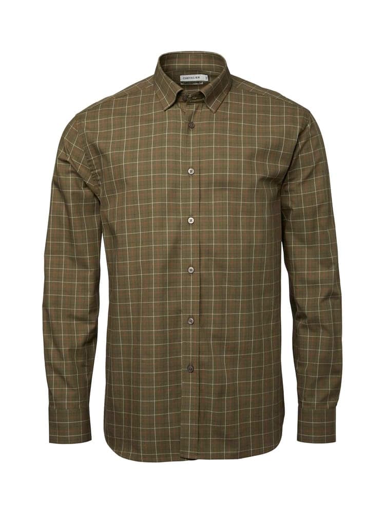 Belmont Regular Fit Shirt Men Forest Green Tattersall, view: 0