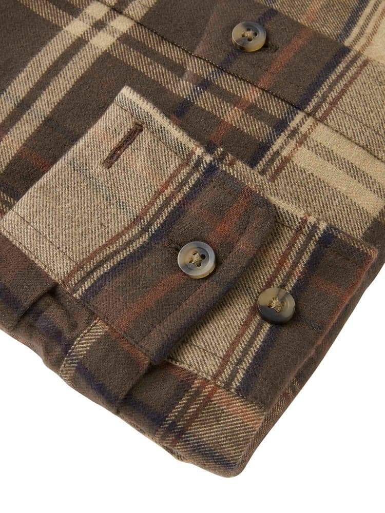 Heron Flannel Shirt Women Soil Brown Checked, view: 4