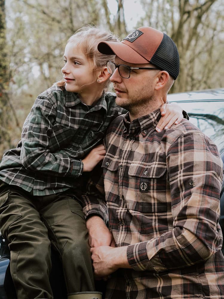 Heron Flannel Shirt Men Soil Brown Checked, view: 1