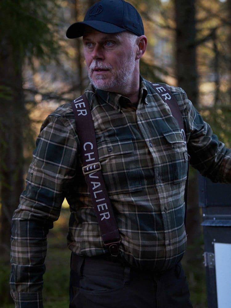 Heron Flannel Shirt Men Evergreen Checked, view: 1