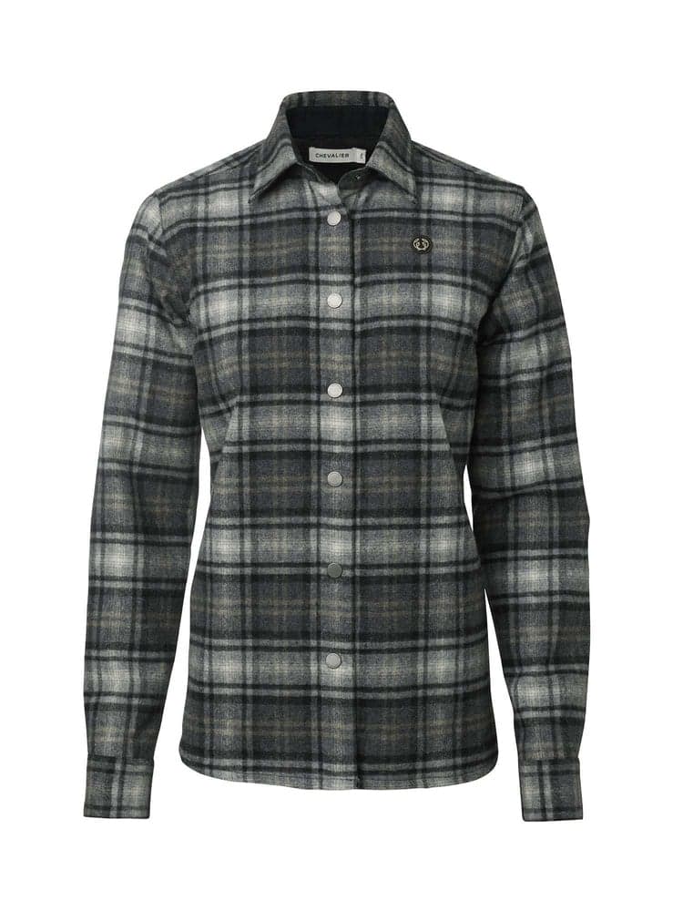 Champ Wool Overshirt Women Charcoal Checked, view: 0