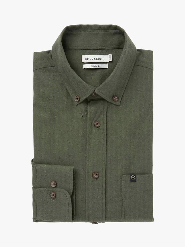 Dalby Regular Fit Shirt Men Dark Green, view: 1