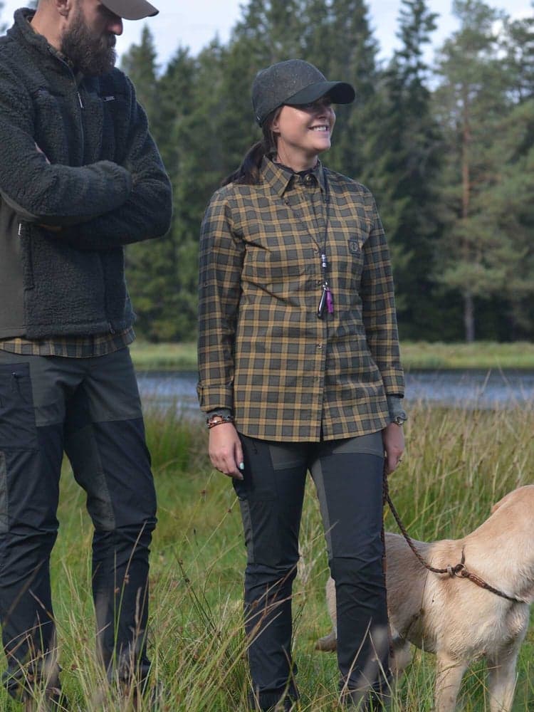 Creek Shooting Fit Coolmax Shirt Women Moss Checked, view: 1