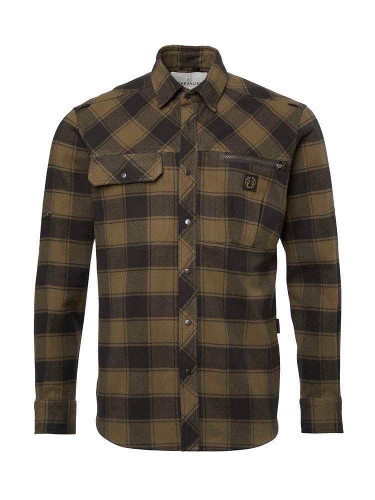 Raptor Heavy Flannel Shirt Men Kodiak Brown Checked, view: 0