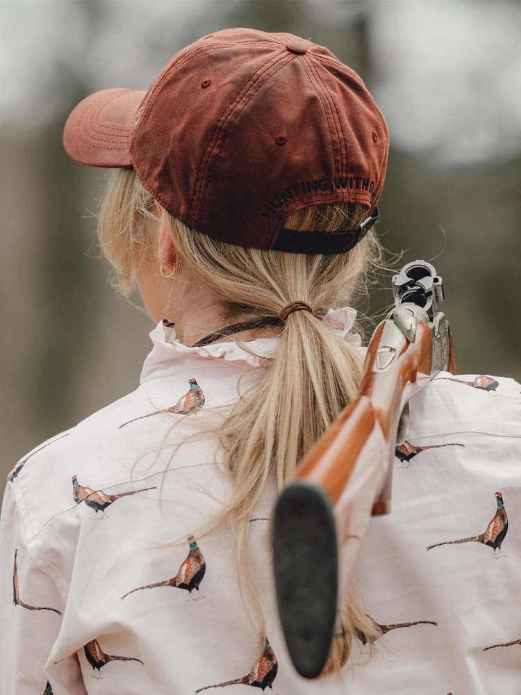 Dimlands Waxed Cotton Cap Wine Red, view: 3