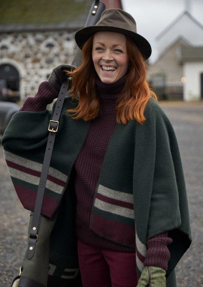 Penrose Wool Poncho Dark Green, view: 1