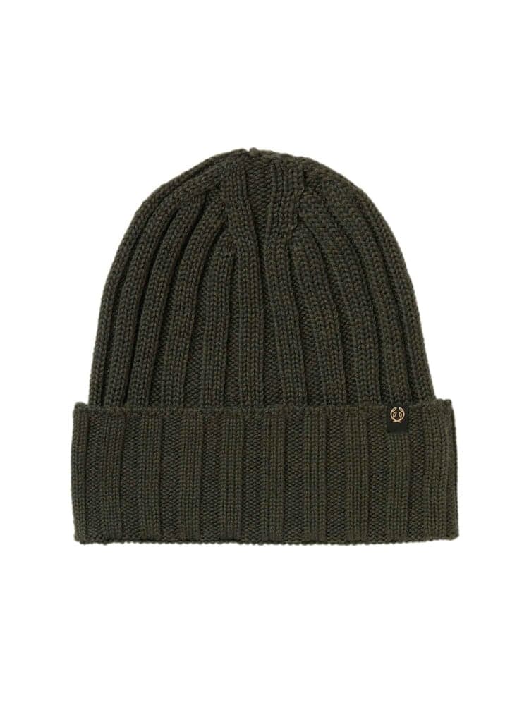 Point Wool Beanie Dark Green, view: 0