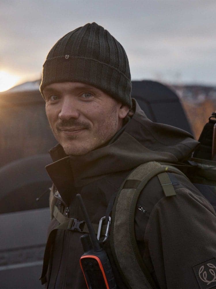 Point Wool Beanie Dark Green, view: 2