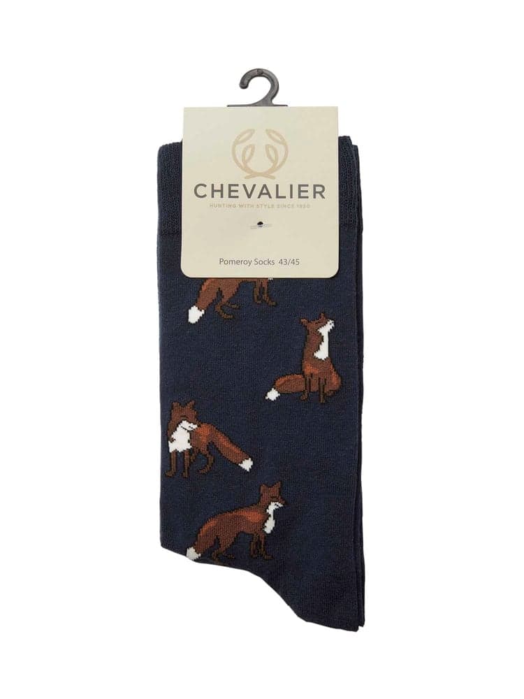 Pomeroy Socks Dark Navy Foxes, view: 1