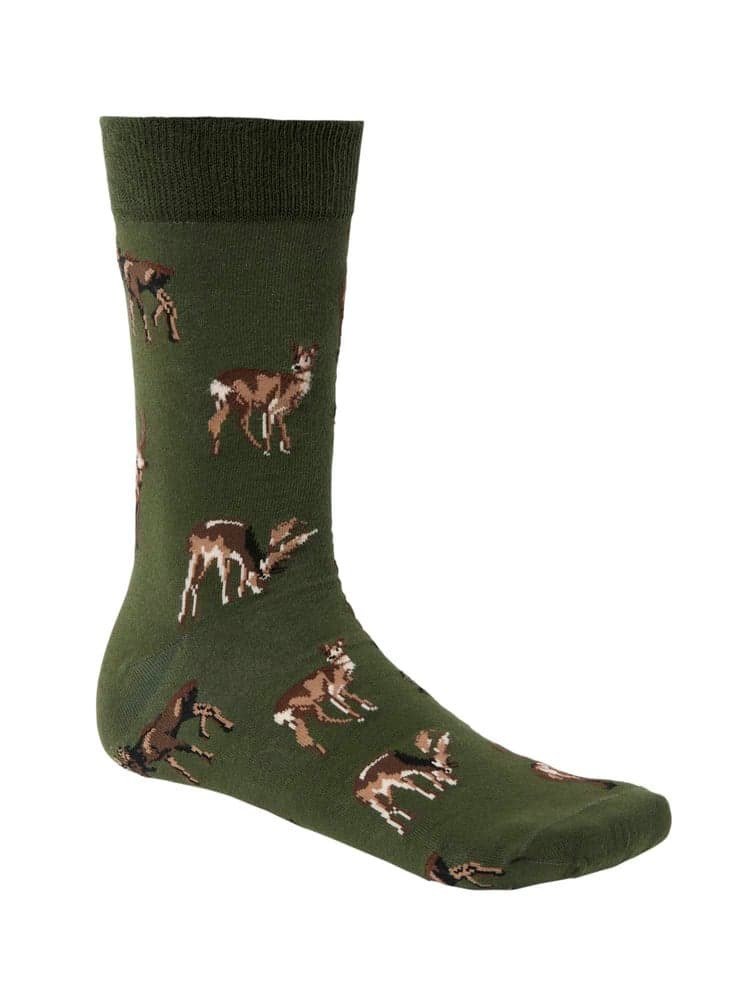 Pomeroy Socks Rifle Green Deer, view: 0