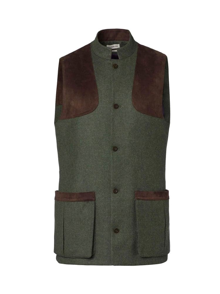 Henry Shooting Tweed Vest Men Misty Green, view: 0