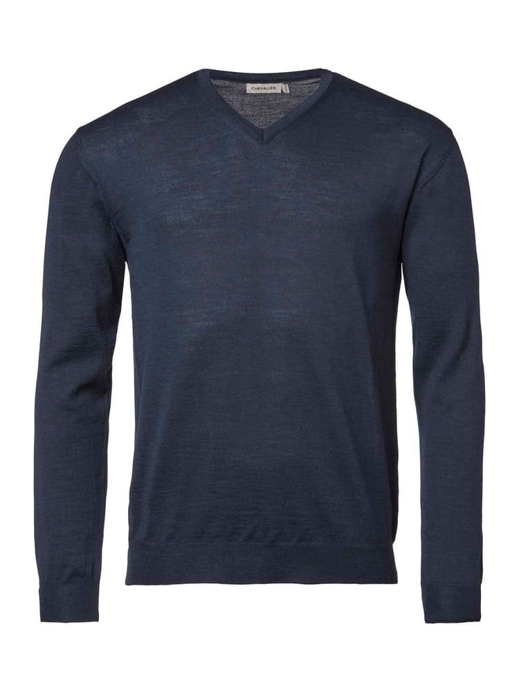 Aston V-Neck Merino Pullover Men Navy, view: 0