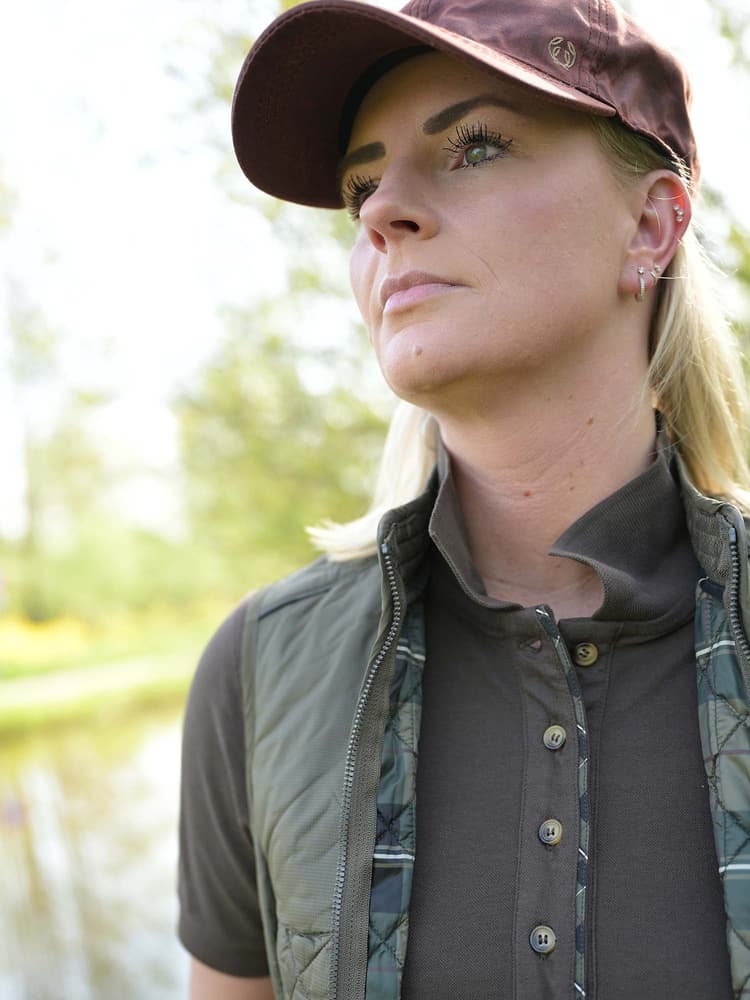 Gwyn Polo Shirt Women Leather Brown, view: 3