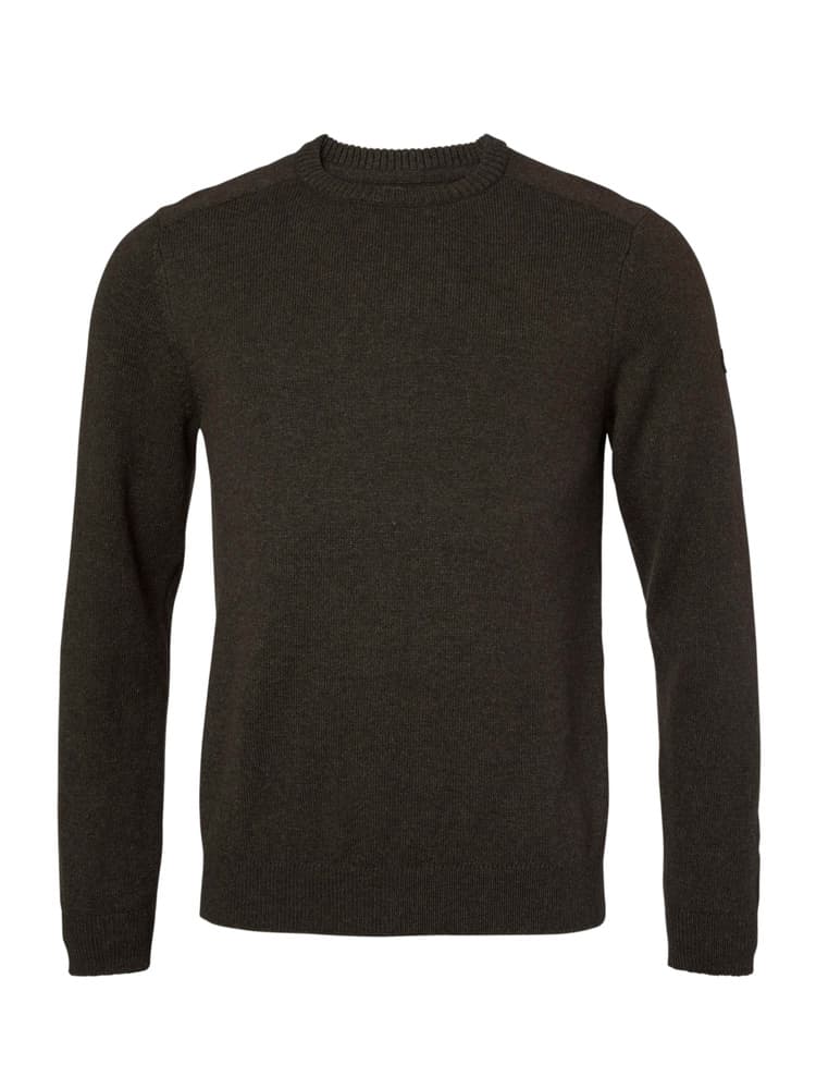 Milford O-Neck Wool Pullover Men Antler Brown, view: 0