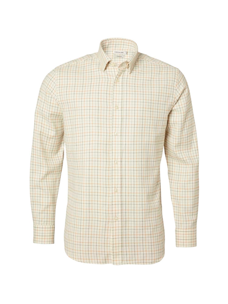 productCard.productImage: Redway Shooting Fit Wool Shirt Men Cloudberry Yellow Tattersall