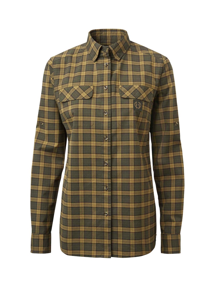 productCard.productImage: Creek Shooting Fit Coolmax Shirt Women Moss Checked