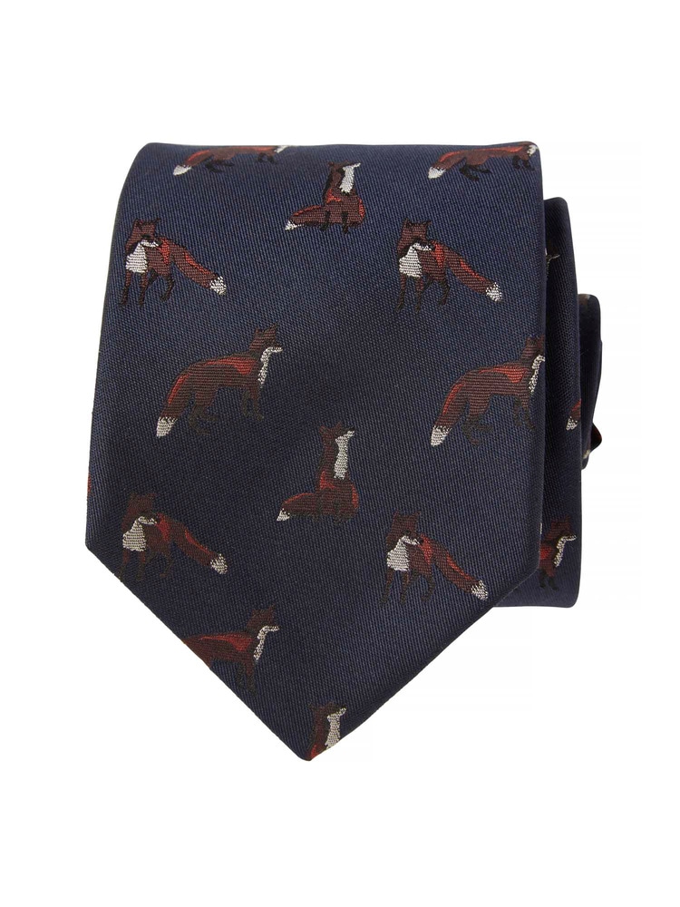 productCard.productImage: Dixter Silk Tie Dark Navy Foxes