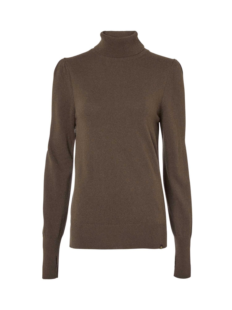 productCard.productImage: Agnes Rollneck Wool Pullover Women Leather Brown Melange